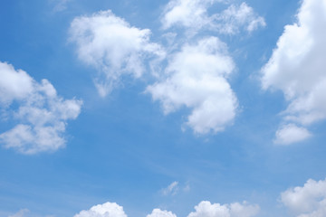 Naklejka na ściany i meble Blue sky with cloudy