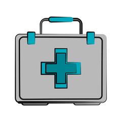 Fototapeta premium first aid kit healthcare related icon image vector illustration design 