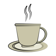 hot cup or mug icon image vector illustration design 