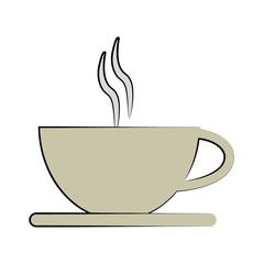 hot cup or mug icon image vector illustration design 