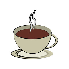 coffee cup beverage icon image vector illustration design 