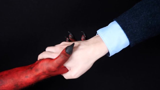 Deal with the devil. Top view.