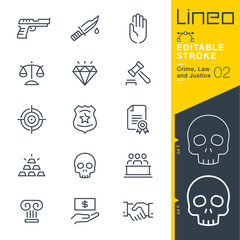 Fototapeta Lineo Editable Stroke - Crime, Law and Justice line icons
Vector Icons - Adjust stroke weight - Expand to any size - Change to any colour obraz