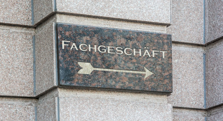 Fototapeta premium Schild 204 - Fachgeschäft