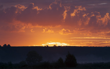 beautiful view of sunset