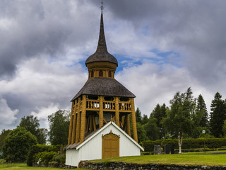 Traditionelle schwedische Stabkirche