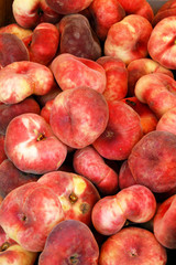 Harvest ripe peaches