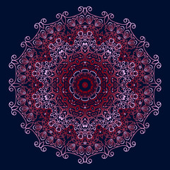 Flower Mandalas. Vintage decorative elements.