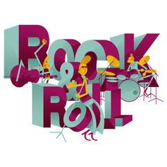 ROCK & ROLL MUSICIANS LETTERING.
collection of musicians and musical styles.