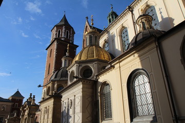 Fototapeta na wymiar Cathédrale du Château de Wawel à Cracovie