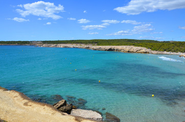 Fototapeta na wymiar Sainte Croix beach in the south of France
