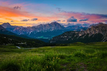 Papier Peint photo autocollant Dolomites sunset at the Dolomites Alps.Italy