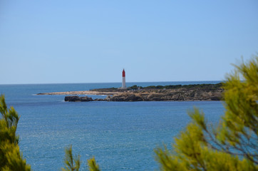 Hiking in the Calanques, view on the sea, in the south of France