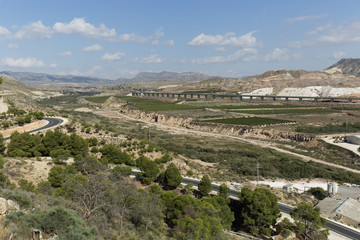 Fototapeta na wymiar Landscape in Novelda province of Alicante