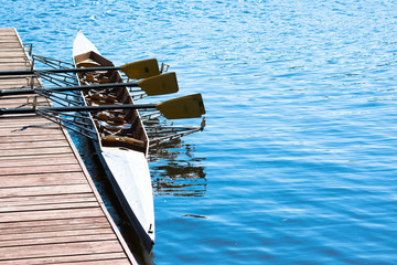 Rowing boat on the water
