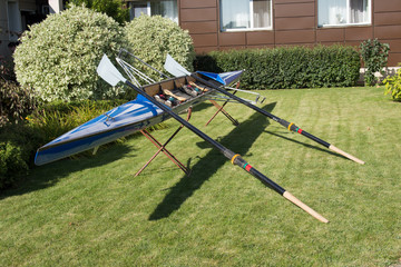 Rowing boat on the water