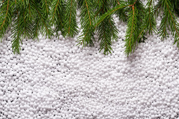 Christmas tree on white background, copy space