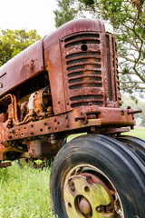Front end of an old tractor