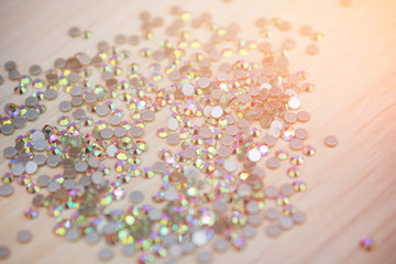 Rhinestone background. Bling rhinestone crystal pattern.