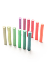 Bunch of standing colorful pastel chalks with color gradation