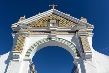 Fototapeta premium Entrance of Basilica of Our Lady of Copacabana, Bolivia