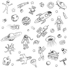 Collection of sketchy space objects