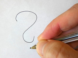 ? Question Mark - Writing Hand