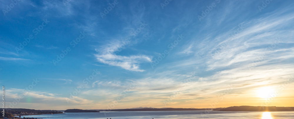 Wall mural sunset