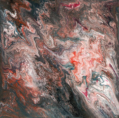 unusual patterns on the canvas, by pouring acrylic. Basis for the picture, background or interior.