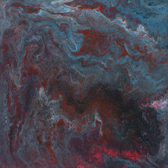 unusual patterns on the canvas, by pouring acrylic. Basis for the picture, background or interior.