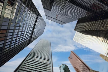 Fotobehang De skyline van Toronto in het financiële district © eskystudio