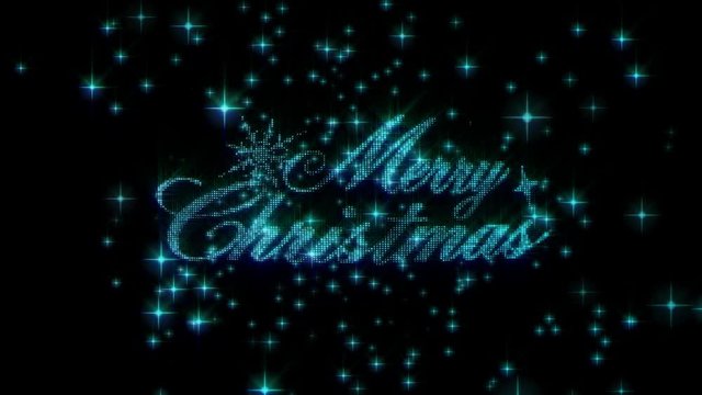PNG Merry Christmas.Great Xmas Eve opener and intro.Stars blast in New years Eve. PNG alpha channel.Make your Christmas Card and New Year Eve perfect.Shining StarsType4