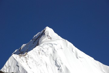 Mountain Peaks in Bhutan in the Himalayas