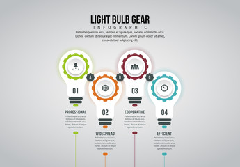 Light Bulb Gear Infographic
