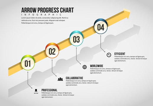 Arrow Progress Chart Infographic