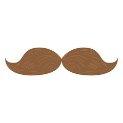 Obraz premium Isolated mustache on a white background, Vector illustration