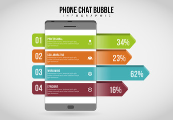 Mobile Phone Process Bar Infographic