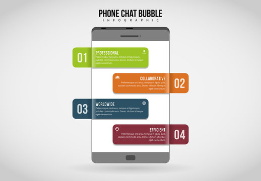 Mobile Phone Chat Bubble Infographic 1