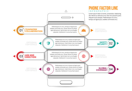 Mobile Phone Factor Line infographic