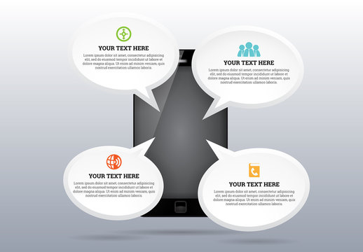 Smartphone Chat Bubble Infographic 2