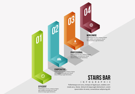 Stairs Bar Infographic