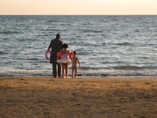 Fully clothed to fully naked, a late afternoon swim in Side, Turkey