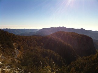 Golden hour mountain range