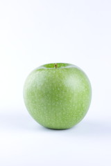 Green apple on white background isolated for designer