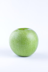Green apple on white background isolated for designer