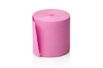 Roll of toilet paper pink