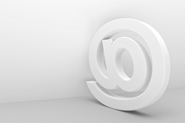 Obraz premium Großes Web Symbol vor weißen Hintergrund