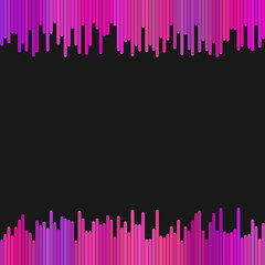 Modern background design from vertical stripes - abstract vector illustration on black background