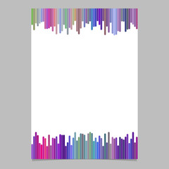 Fototapeta na wymiar Abstract page template design from vertical stripes - vector brochure illustration with white background