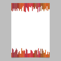 Blank page, brochure template from rounded vertical stripes - vector stationery design with white background